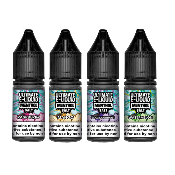 10mg Ultimate E-liquid Menthol Nic Salts 10ml (50VG/50PG) - Lazy Frog Shop