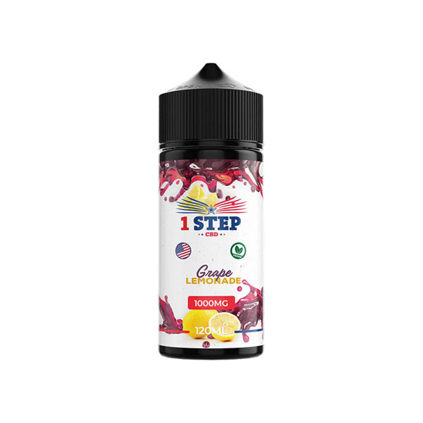 1 Step CBD 1000mg CBD E-liquid 120ml (BUY 1 GET 1 FREE) - Lazy Frog Shop