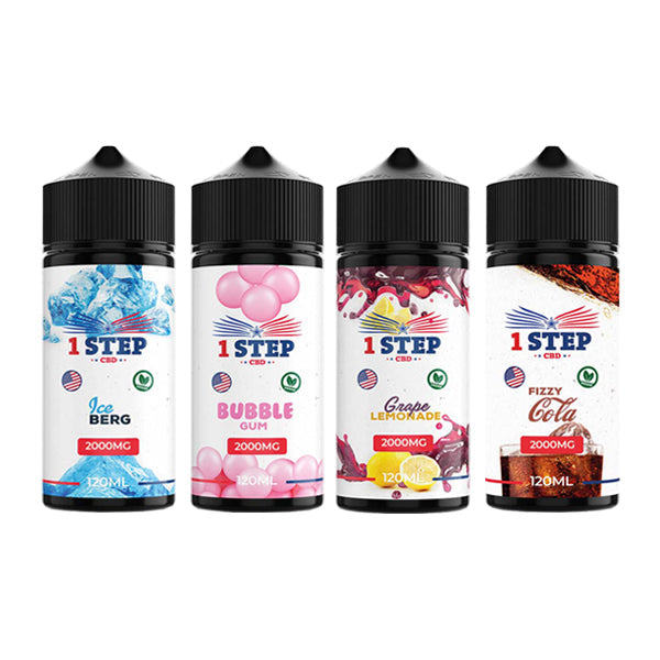 1 Step CBD 2000mg CBD E-liquid 120ml (BUY 1 GET 1 FREE) - Lazy Frog Shop