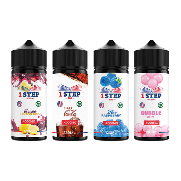 1 Step CBD 4000mg CBD E-liquid 120ml (BUY 1 GET 1 FREE) - Lazy Frog Shop