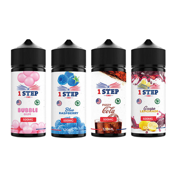 1 Step CBD 500mg CBD E-liquid 120ml (BUY 1 GET 1 FREE) - Lazy Frog Shop