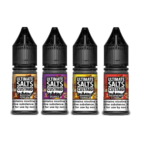 10MG Ultimate Puff Salts Custard 10ML Flavoured Nic Salts - Lazy Frog Shop