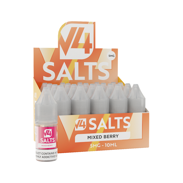 5mg V4 Salts 10ml Nic Salts (50VG/50PG) - Pack of 20 - Lazy Frog Shop