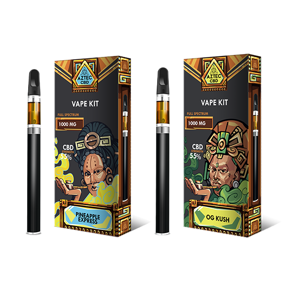 Aztec CBD 1000mg Vape Kit - 1ml - Lazy Frog Shop