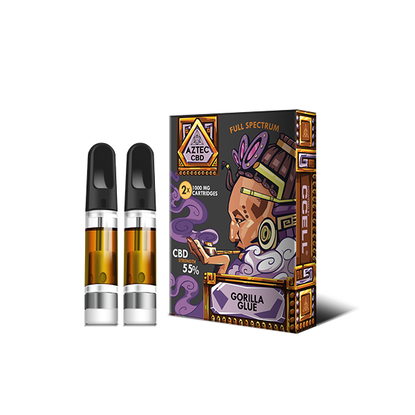 Aztec CBD 2 x 1000mg Cartridge Kit - 1ml - Lazy Frog Shop