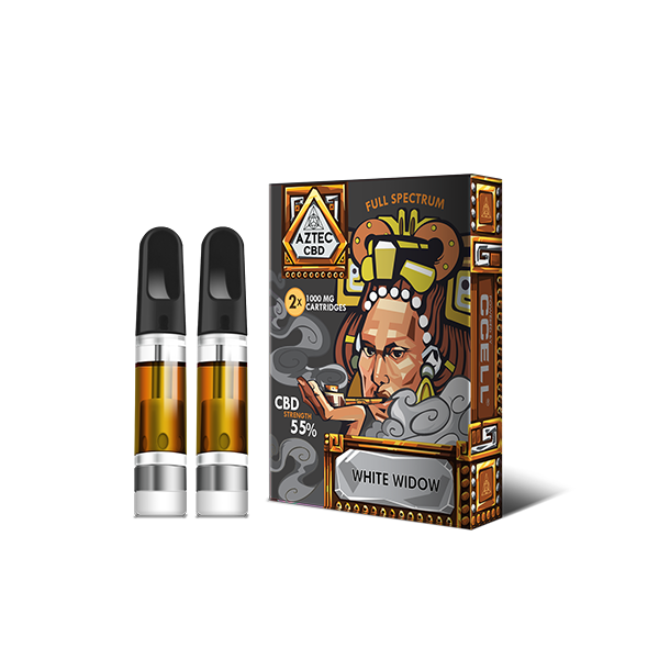 Aztec CBD 2 x 1000mg Cartridge Kit - 1ml - Lazy Frog Shop