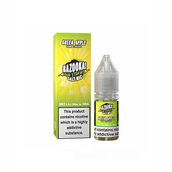 20mg Bazooka Sour Straws 10ml Nic Salts (50VG/50PG) - Lazy Frog Shop