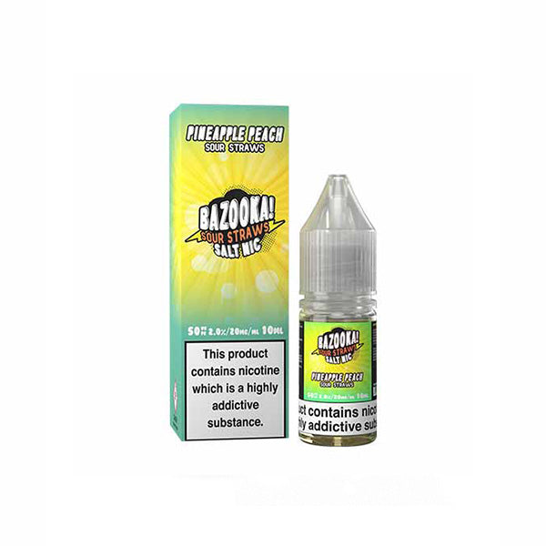 10mg Bazooka Sour Straws 10ml Nic Salts (50VG/50PG) - Lazy Frog Shop