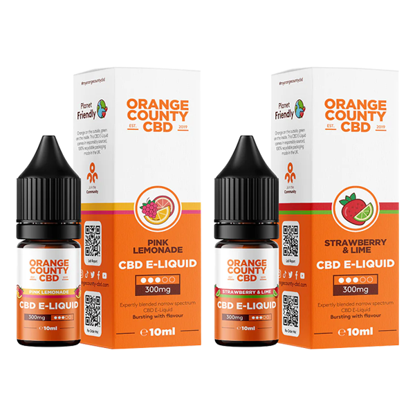 Orange County CBD 300mg Broad Spectrum CBD E-liquid 10ml (50VG/50PG) - Lazy Frog Shop