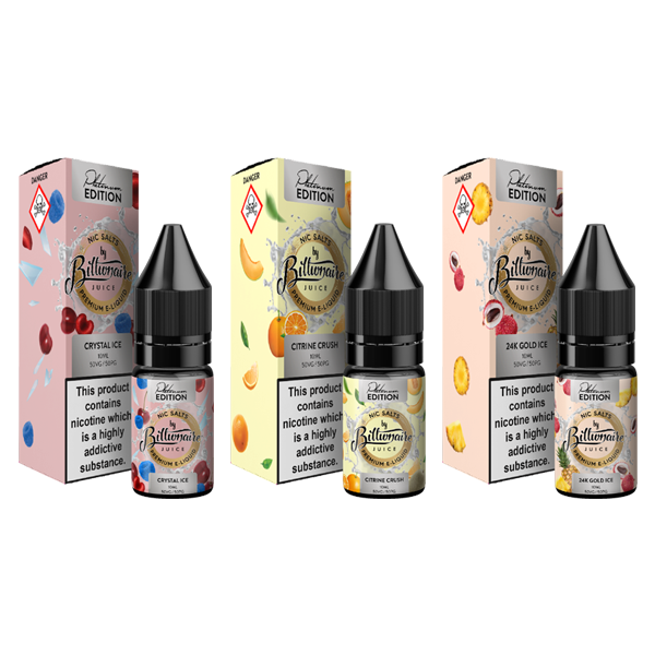 10mg Billionaire Juice Platinum Edition 10ml Nic Salts (50VG/50PG) - Lazy Frog Shop