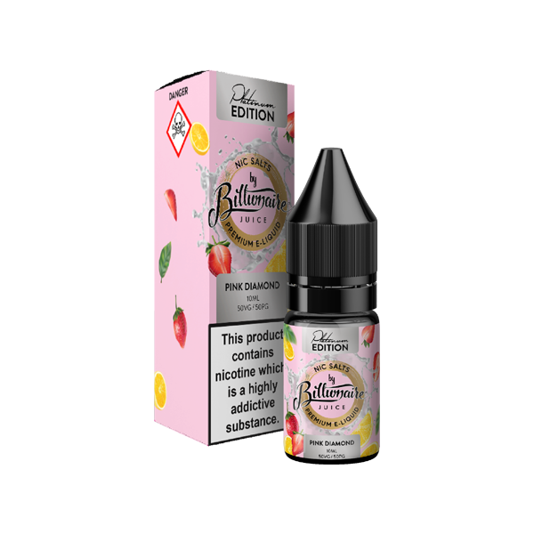 10mg Billionaire Juice Platinum Edition 10ml Nic Salts (50VG/50PG) - Lazy Frog Shop