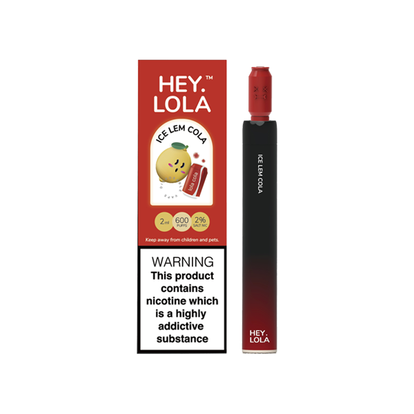 20mg Hey Lola Disposable Vape Device 600 Puffs - Lazy Frog Shop