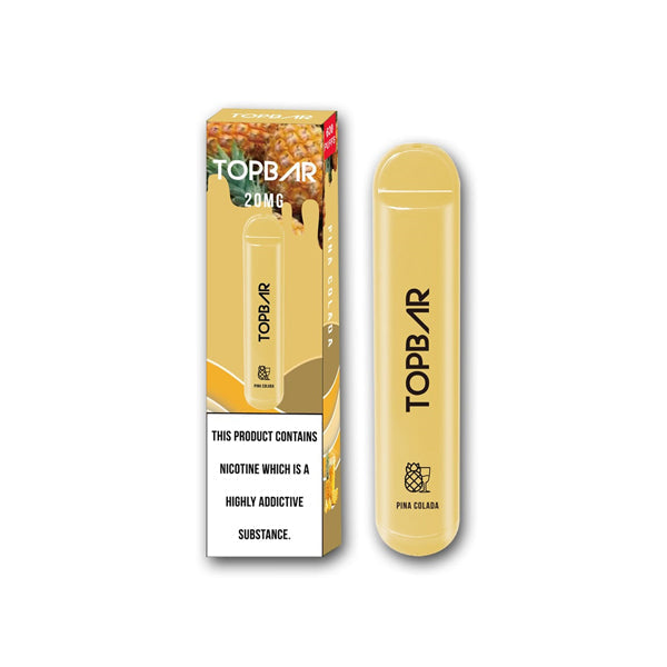 20mg Top Bar Disposable Vape Pod 600 Puffs - Lazy Frog Shop