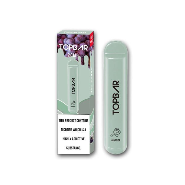 20mg Top Bar Disposable Vape Pod 600 Puffs - Lazy Frog Shop