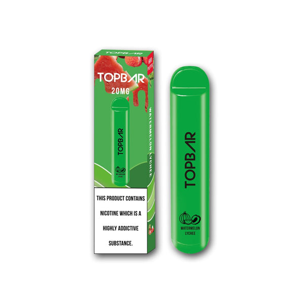 20mg Top Bar Disposable Vape Pod 600 Puffs - Lazy Frog Shop