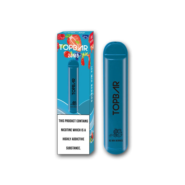 20mg Top Bar Disposable Vape Pod 600 Puffs - Lazy Frog Shop