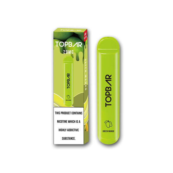 20mg Top Bar Disposable Vape Pod 600 Puffs - Lazy Frog Shop