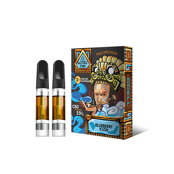 Aztec CBD 2 x 1000mg Cartridge Kit - 1ml - Lazy Frog Shop