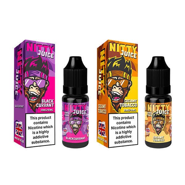 10mg Vapes Bars Nitty Juice Salts 10ml Nic Salt (50VG/50PG) - Lazy Frog Shop