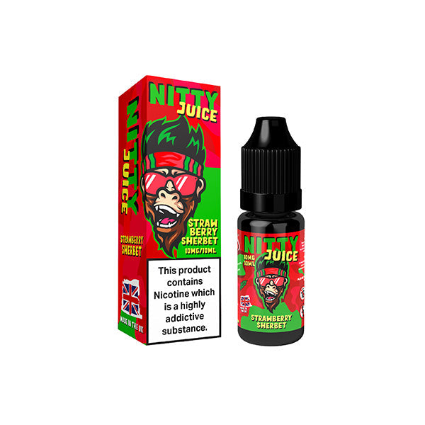 10mg Vapes Bars Nitty Juice Salts 10ml Nic Salt (50VG/50PG) - Lazy Frog Shop