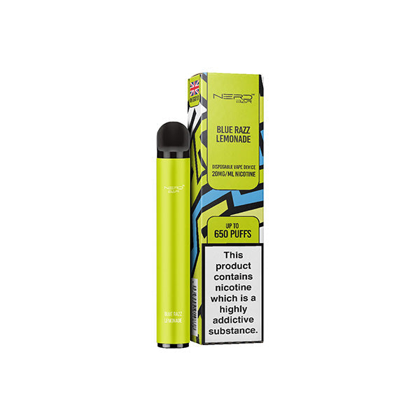 20mg Nerd Bar Disposable Vape Device 650 Puffs - Lazy Frog Shop