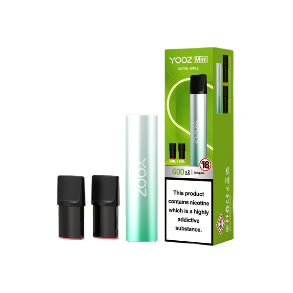 20mg Yooz Mini Rechargeable Device & Vape Pods x2 600 Puffs (BUY 5 GET 1 FREE) - Lazy Frog Shop