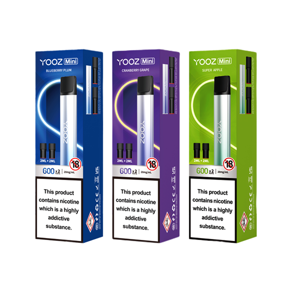 20mg Yooz Mini Rechargeable Device & Vape Pods x2 600 Puffs (BUY 5 GET 1 FREE) - Lazy Frog Shop