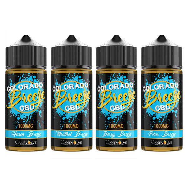 Colorado Breeze 1000mg CBD Vaping Liquid 100ml (50PG/50VG) - Lazy Frog Shop