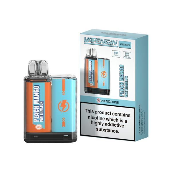 20mg Vapengin Mercury Disposable Vape Device 600 Puffs - Lazy Frog Shop