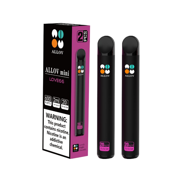 20mg Allov Mini Disposable Vape Device Twin Pack 1200 Puffs - Lazy Frog Shop