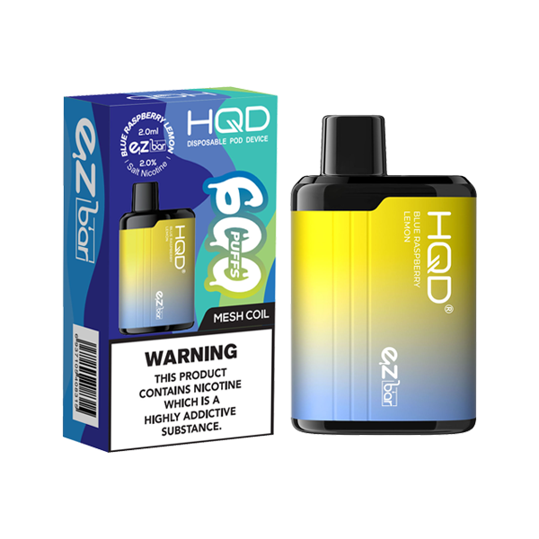 20mg HQD EZ Bar Disposable Vape Device 600 Puffs - Lazy Frog Shop