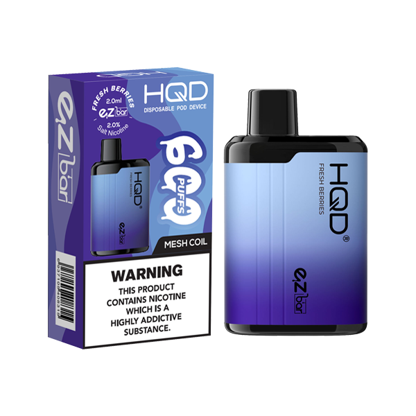 20mg HQD EZ Bar Disposable Vape Device 600 Puffs - Lazy Frog Shop