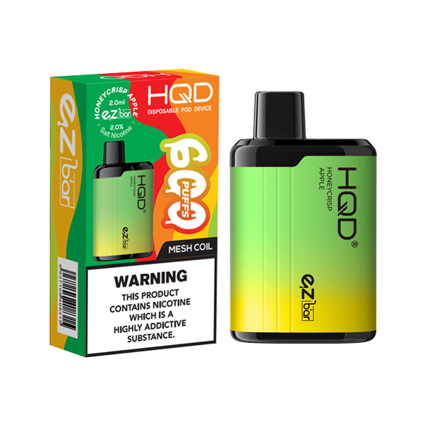 20mg HQD EZ Bar Disposable Vape Device 600 Puffs - Lazy Frog Shop