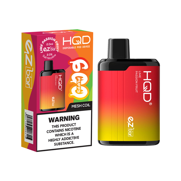 20mg HQD EZ Bar Disposable Vape Device 600 Puffs - Lazy Frog Shop