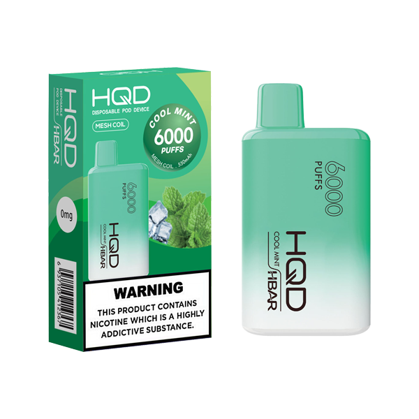 0mg HQD HBAR Disposable Vape Device 6000 Puffs - Lazy Frog Shop