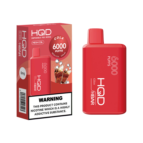 0mg HQD HBAR Disposable Vape Device 6000 Puffs - Lazy Frog Shop