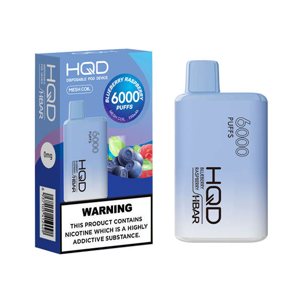 0mg HQD HBAR Disposable Vape Device 6000 Puffs - Lazy Frog Shop