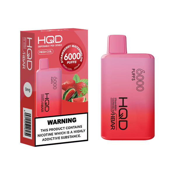 0mg HQD HBAR Disposable Vape Device 6000 Puffs - Lazy Frog Shop