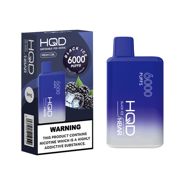 0mg HQD HBAR Disposable Vape Device 6000 Puffs - Lazy Frog Shop