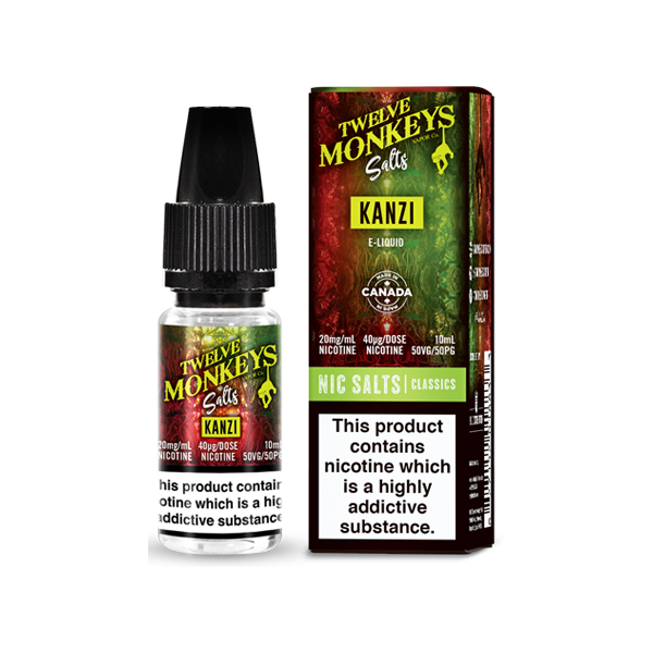 10mg Twelve Monkeys Classics 10ml Nic Salt (50VG/50PG) - Lazy Frog Shop