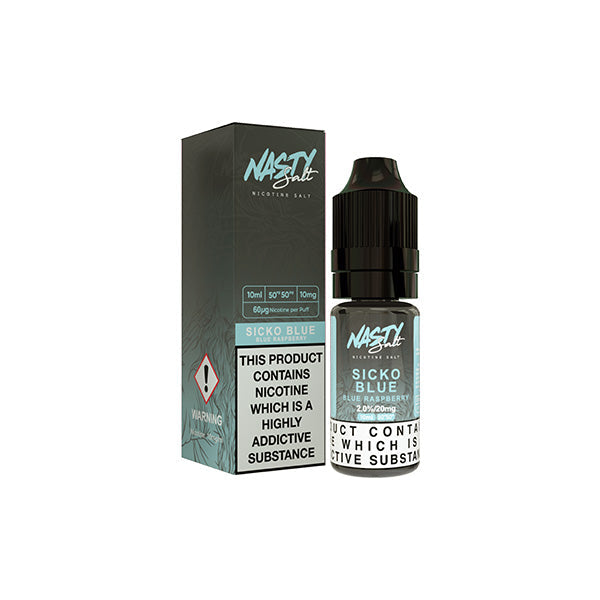 10mg Nasty Salts 10ml Nic Salts (50VG/50PG) - Lazy Frog Shop