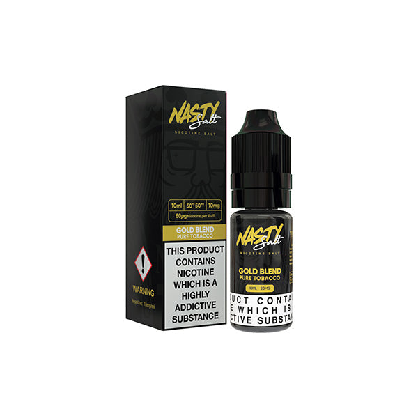 10mg Nasty Salts 10ml Nic Salts (50VG/50PG) - Lazy Frog Shop