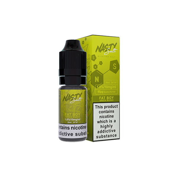 10mg Nasty Salts 10ml Nic Salts (50VG/50PG) - Lazy Frog Shop