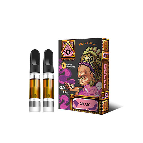 Aztec CBD 2 x 1000mg Cartridge Kit - 1ml - Lazy Frog Shop