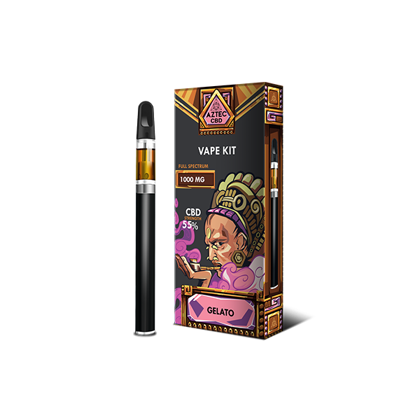 Aztec CBD 1000mg Vape Kit - 1ml - Lazy Frog Shop