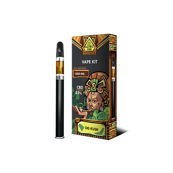 Aztec CBD 1000mg Vape Kit - 1ml - Lazy Frog Shop