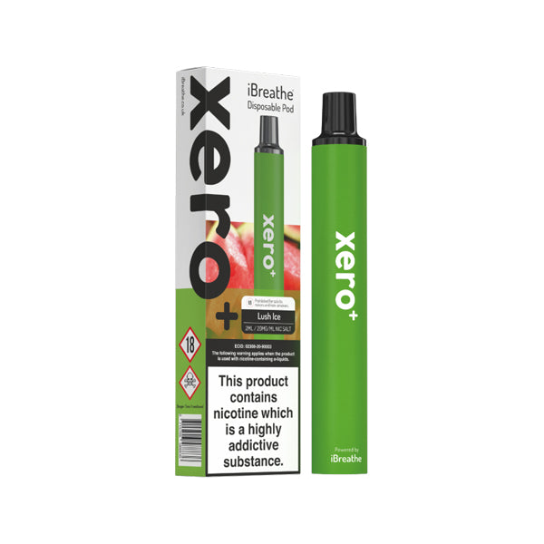 20mg iBreathe Xero+ Disposable Vape Pod 600 Puffs - Lazy Frog Shop