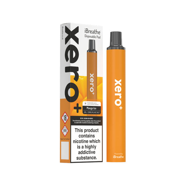 20mg iBreathe Xero+ Disposable Vape Pod 600 Puffs - Lazy Frog Shop