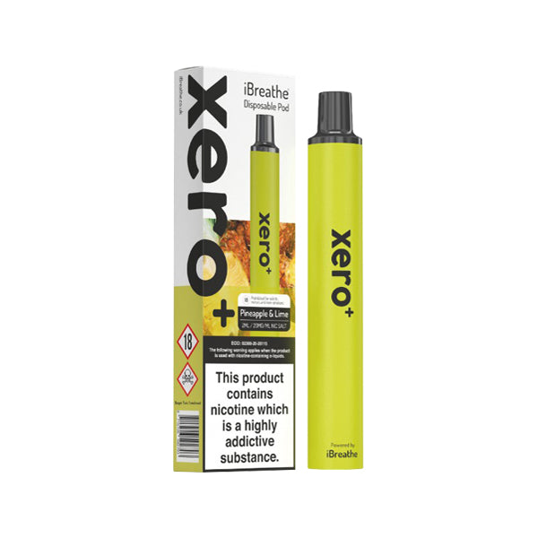 20mg iBreathe Xero+ Disposable Vape Pod 600 Puffs - Lazy Frog Shop