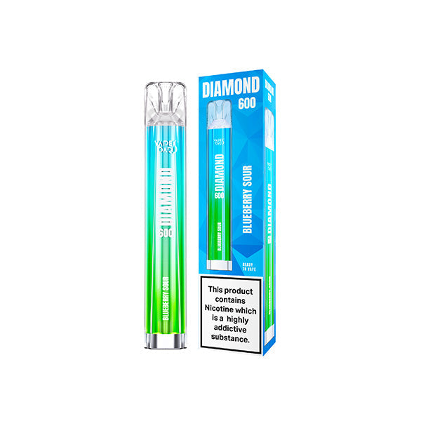 20mg Vapes Bars Diamond 600 Disposable Vape Device 600 Puffs - Lazy Frog Shop